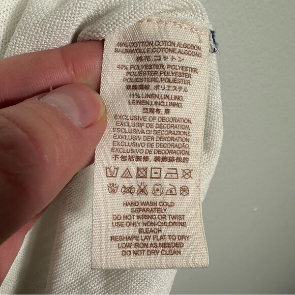 Free People Sundance Embroidered Henley Blouse Top Size Medium Bohemian Coastal - Picture 9 of 16